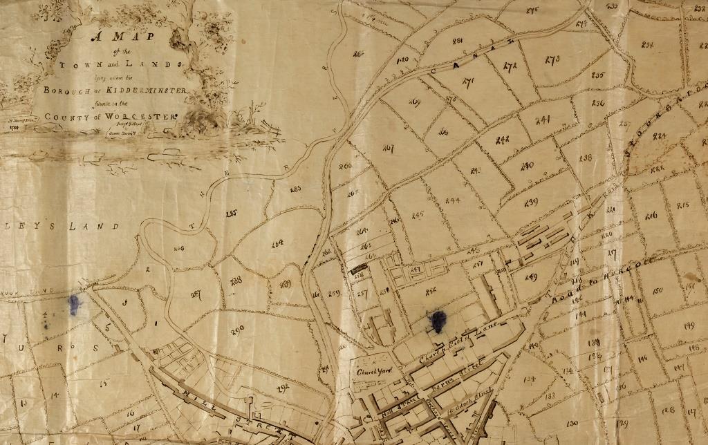 1780 Kidderminster map