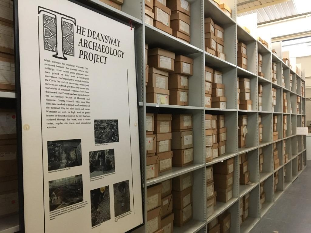 500 boxes of animal bone from the 1988-9 Deansway excavations, Worcester