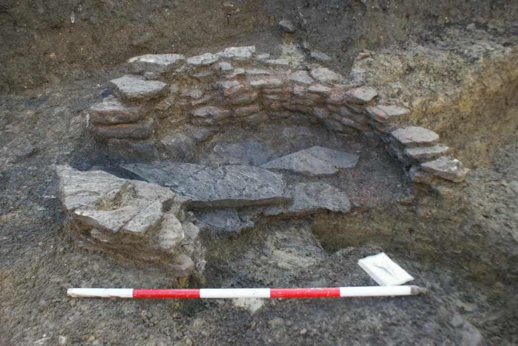 Circular medieval stone oven