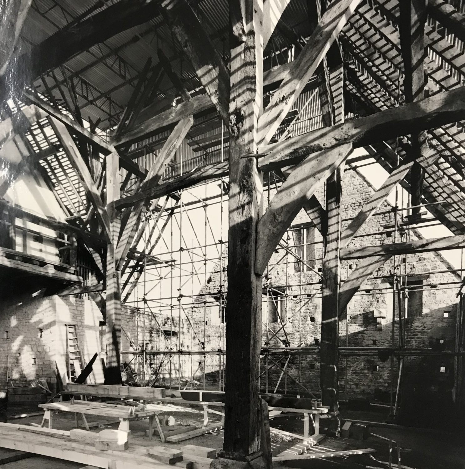 Reconstruction inside the barn