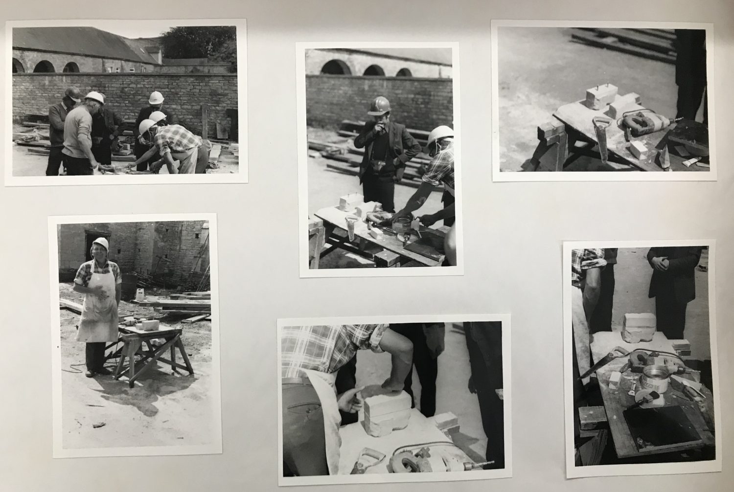 Photographs of some of the individuals who worked on the barn during its reconstruction