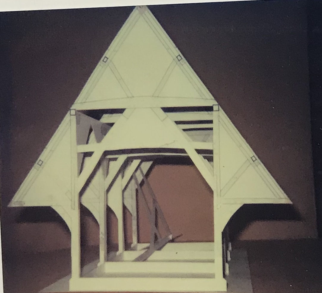 Photograph of 3D model of the barn