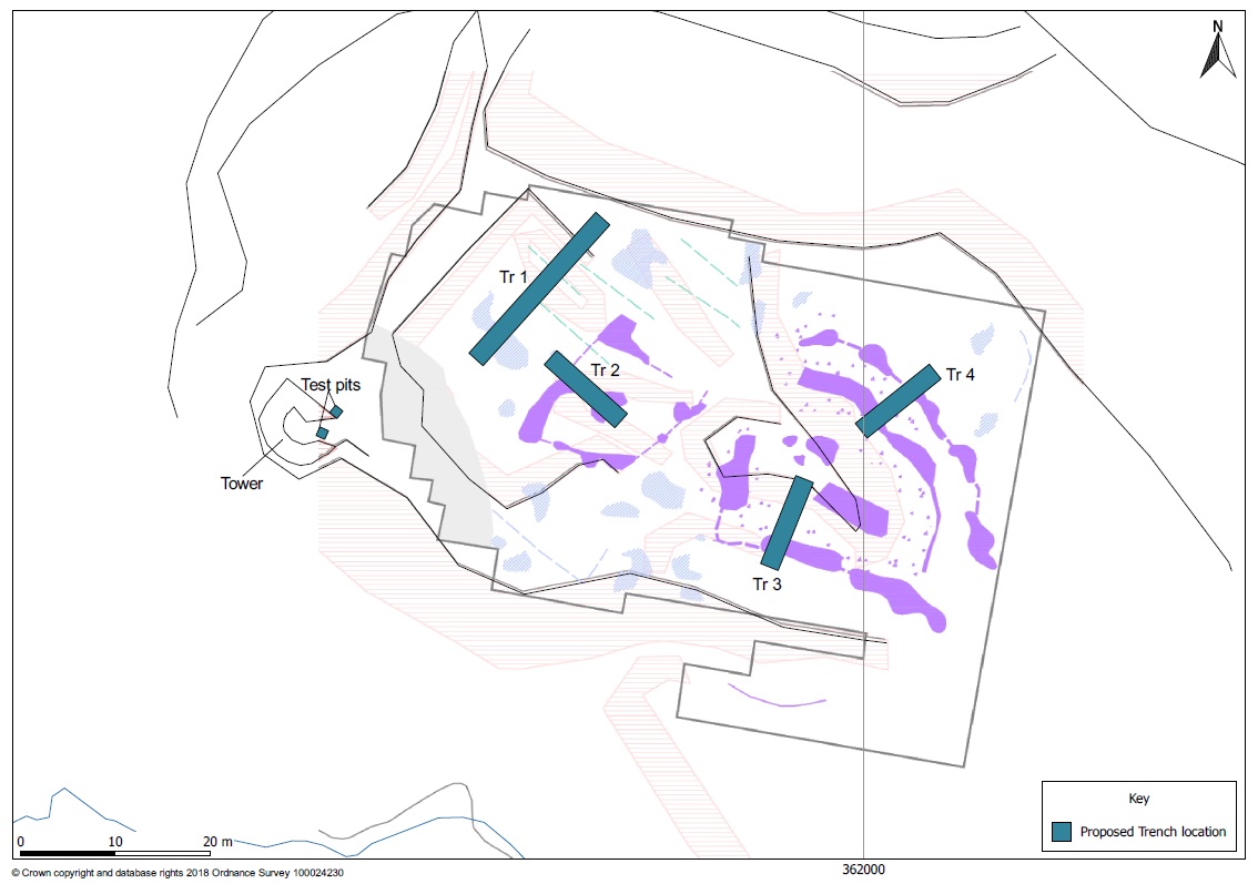 Map of trench locations