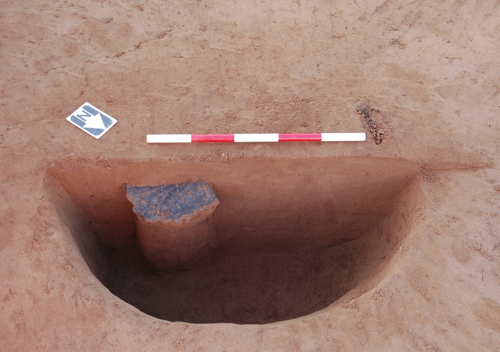 Half excavated pit