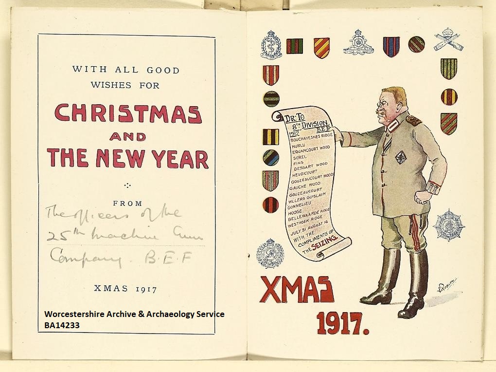 Christmas card sent to Vesta Tilley