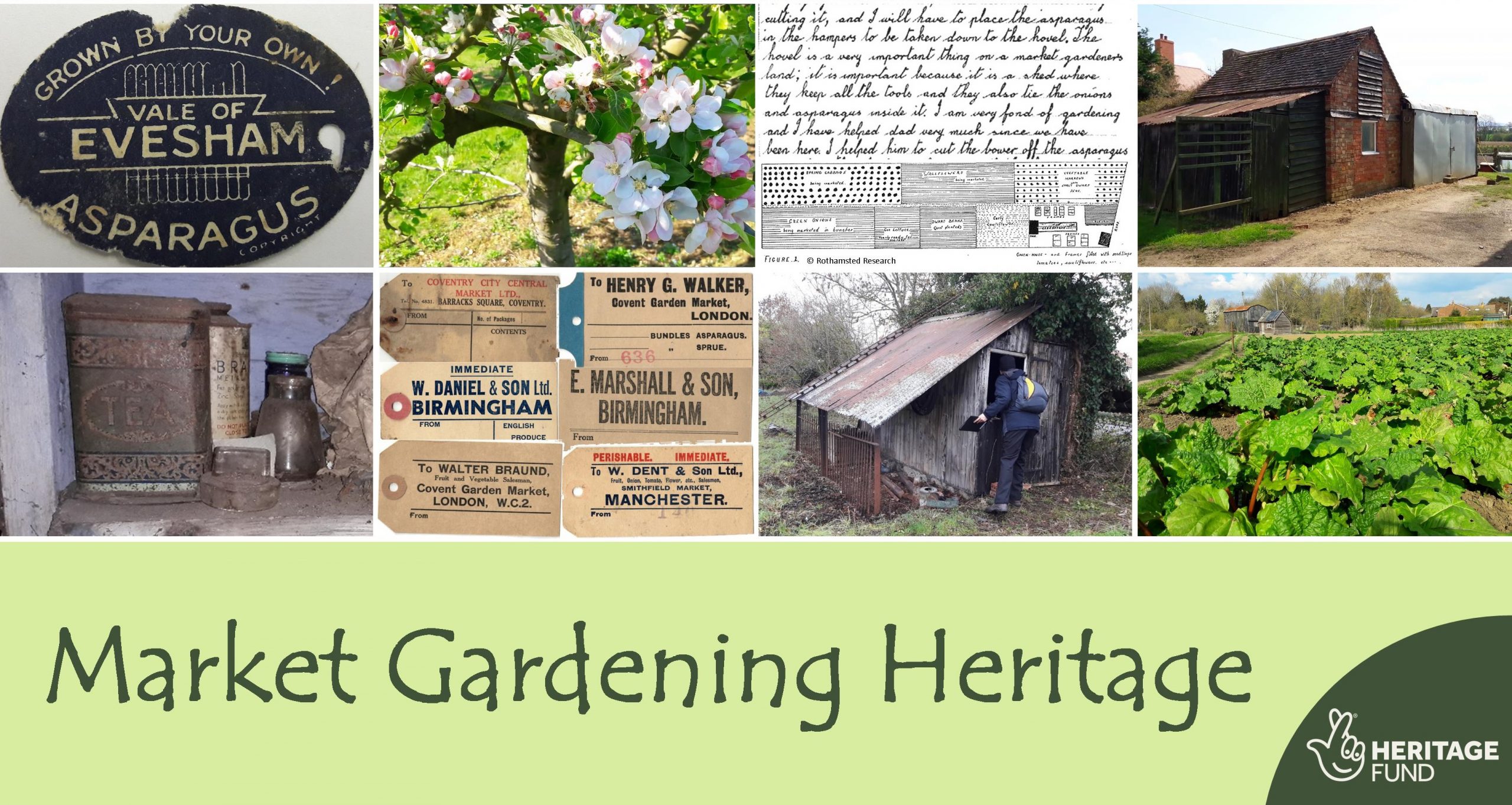 Market Gardening project montage with Lottery logo