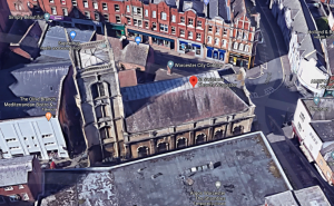 Aerial shot of St.Swithun's (Google maps)