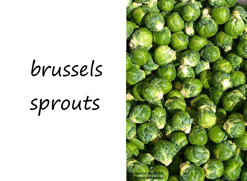 Brussels sprouts photo labelled