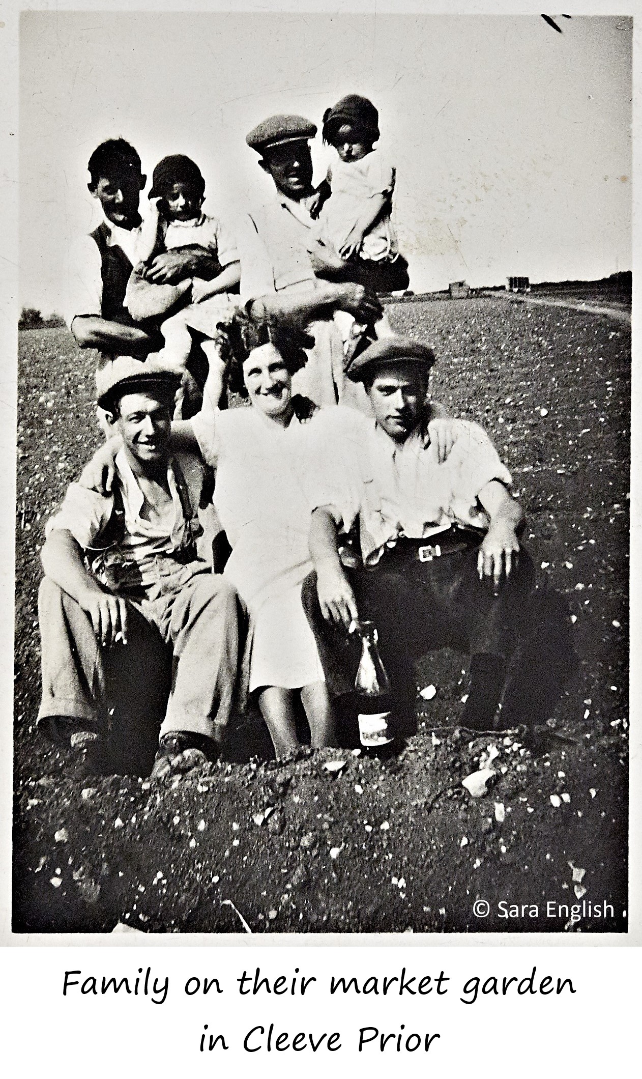 Family on market garden