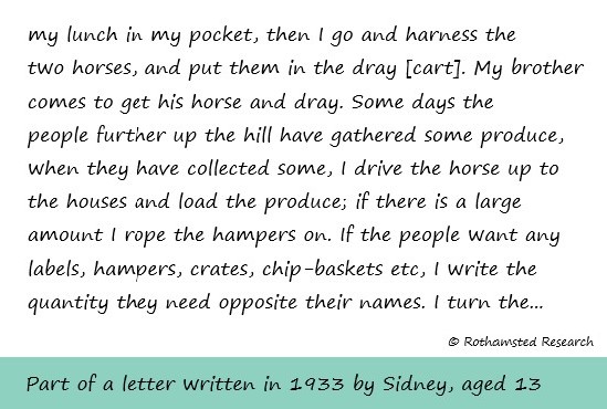 1933 letter produce to market - transcription