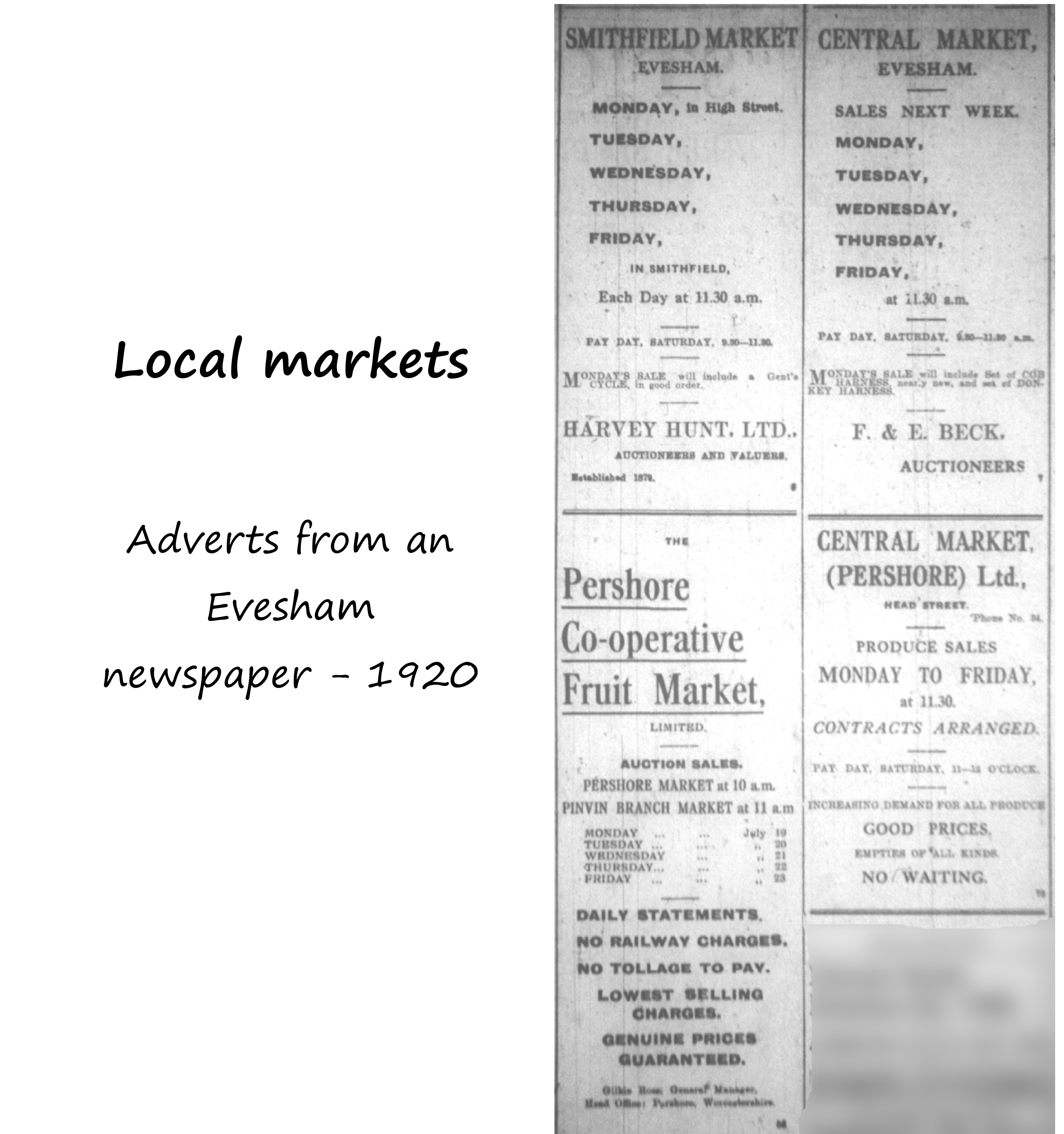 Four local markets - ads 1920