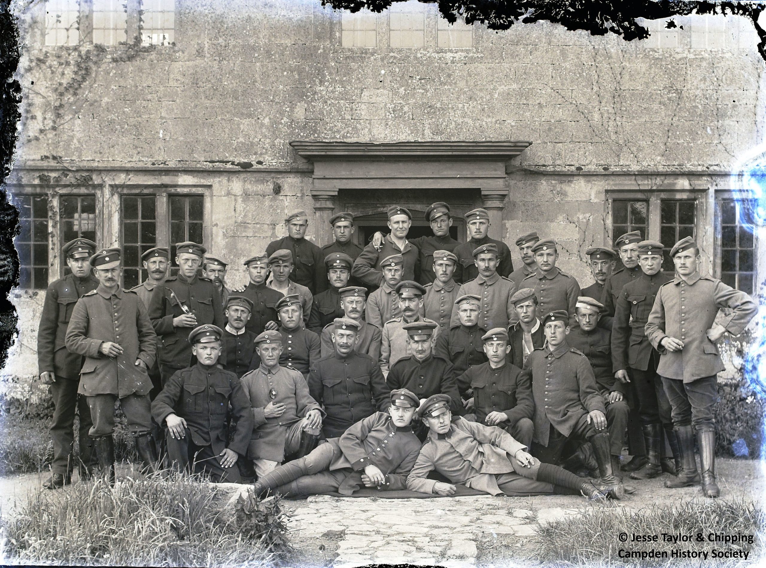 Group photo of German POWs in uniform