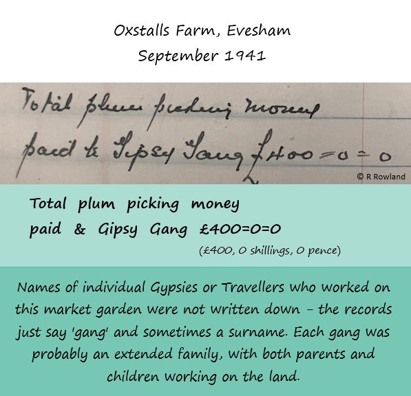 Gypsies pay note - Sept 1941 annotated