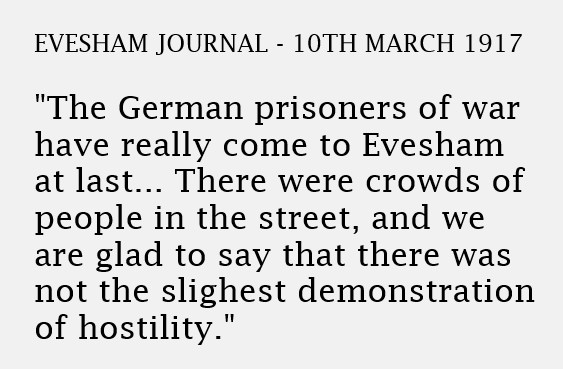 POW arrival - Evesham Journal 1917