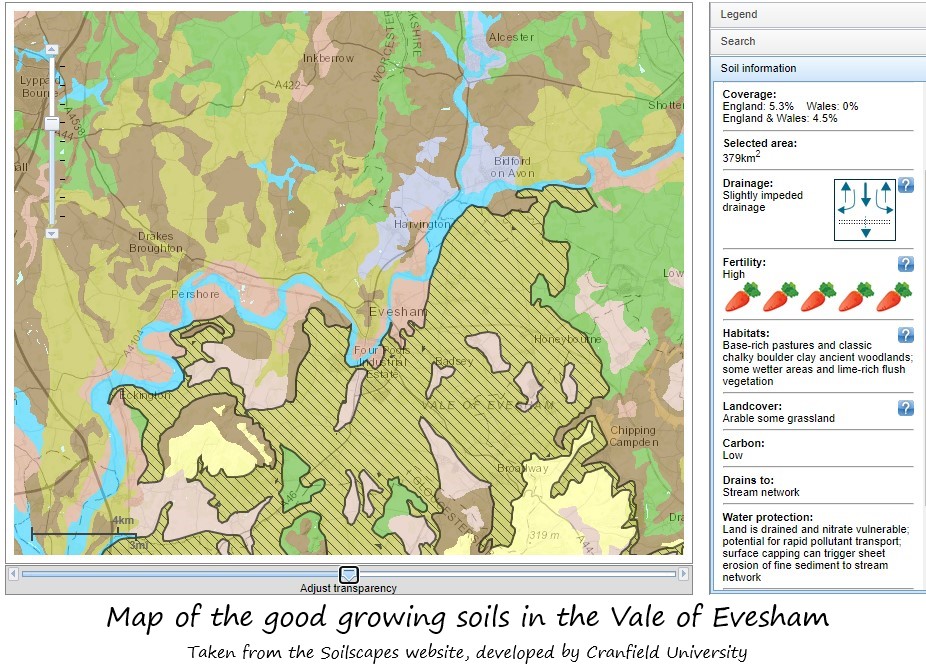 Soilscape geology map - labelled