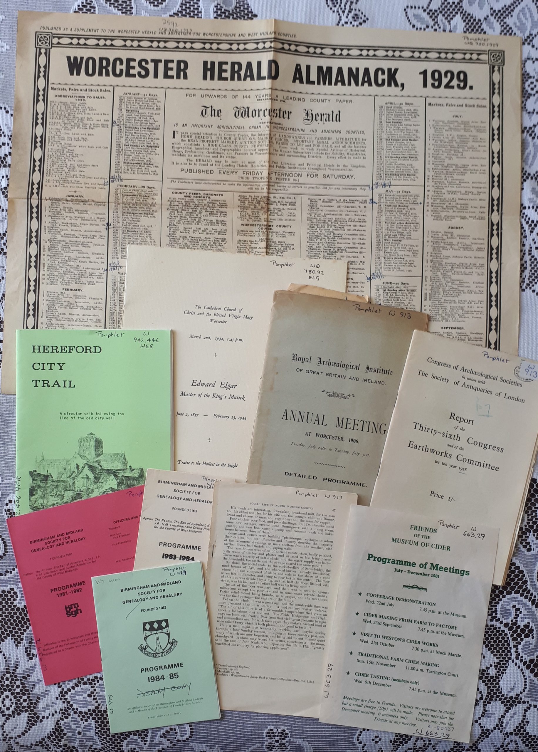 A selection of ‘Library Pamphlets’