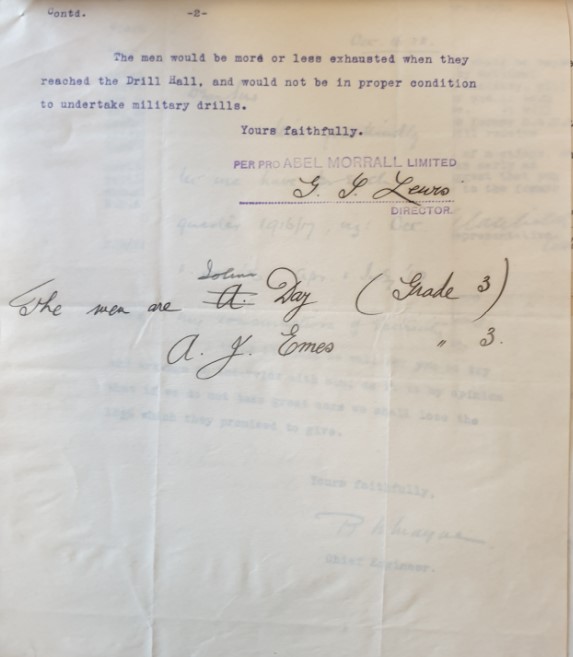 Abel Morrall letter