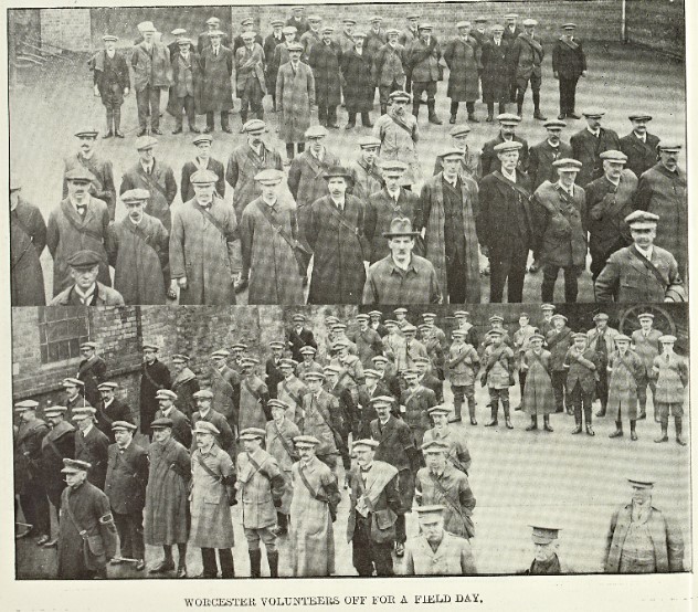 Worcester Volunteers off for a field day: Berrow's Illustrated Supplement April 29, 1916