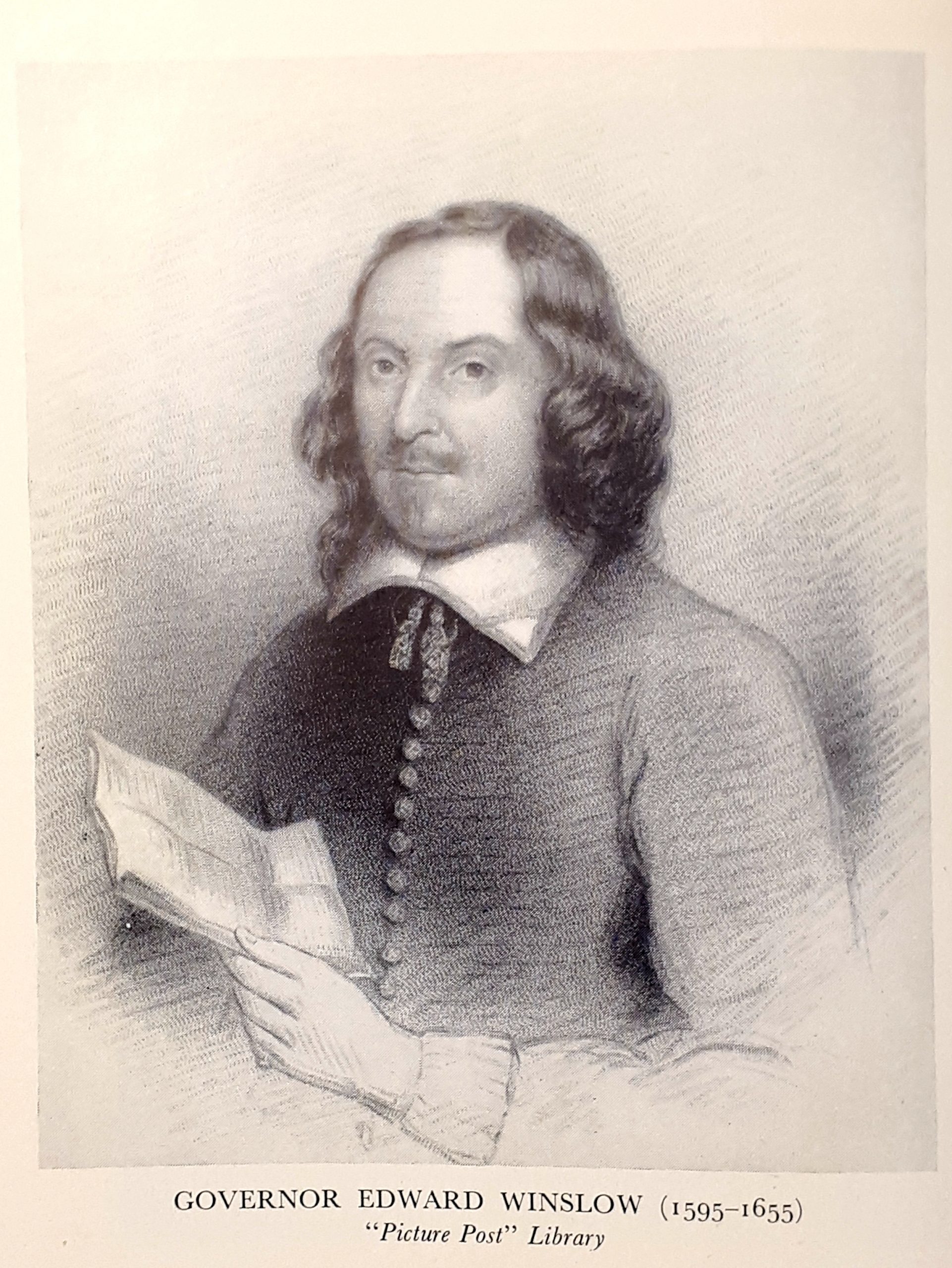 Governor Edward Winslow (1595-1655) 'Picture Post' Library in © D. Kenelm Winslow, 1957