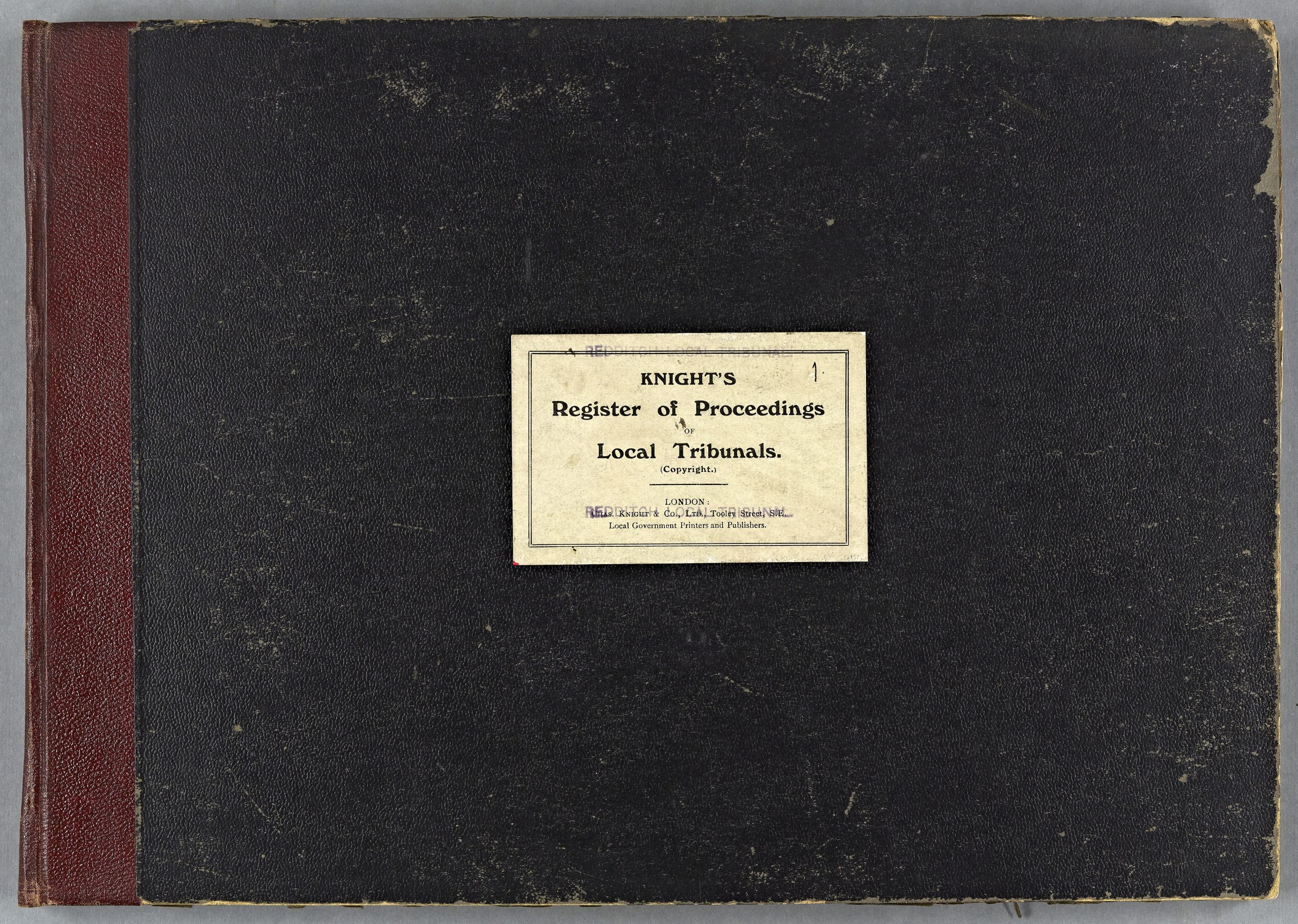 Cover of Tribunal volume