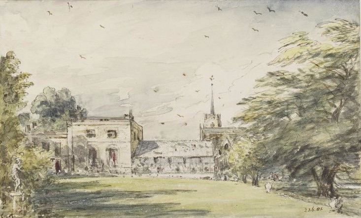 Pitt Place, Epsom, the house of Mr. Digby Neave, watercolour.