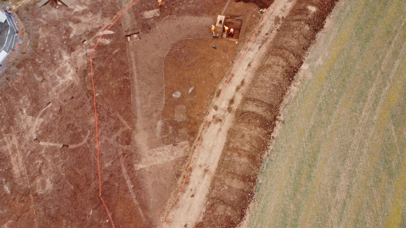 Excavating the enclosure ditch