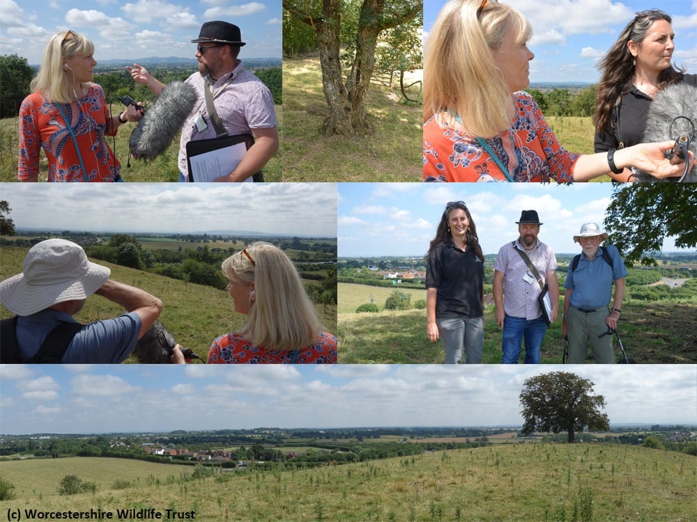 montage of photos of recording of radio programme in situ