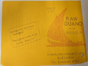 Advert for Bird Guano