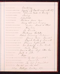 Page from confessions book detailing Alice Kipling's confessions