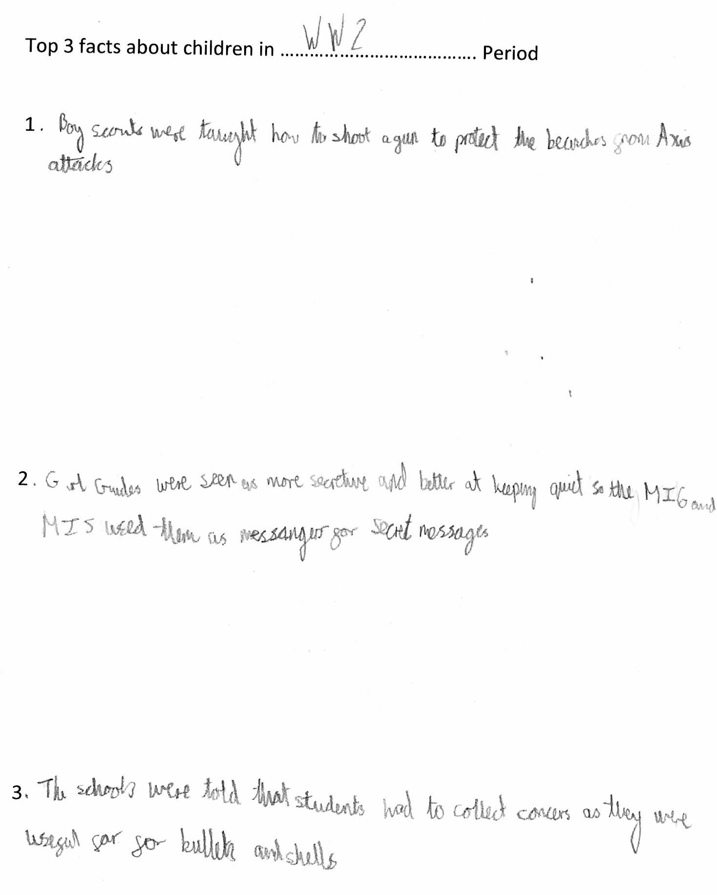 James' top 3 facts about WW2