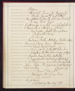 Page from confessions book detailing John Lockwood Kipling's confessions