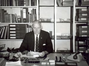 Picture of Harry Sargeant at a desk