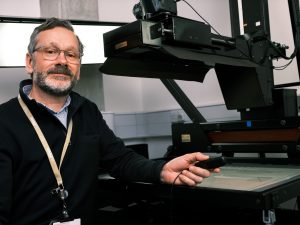 Picture of Steven with one of our camera rigs