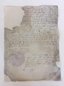 Picture of paper after being restored