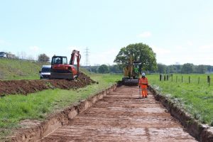 Archaeological investigations in progress for Worcester’s Southern Link Road scheme.