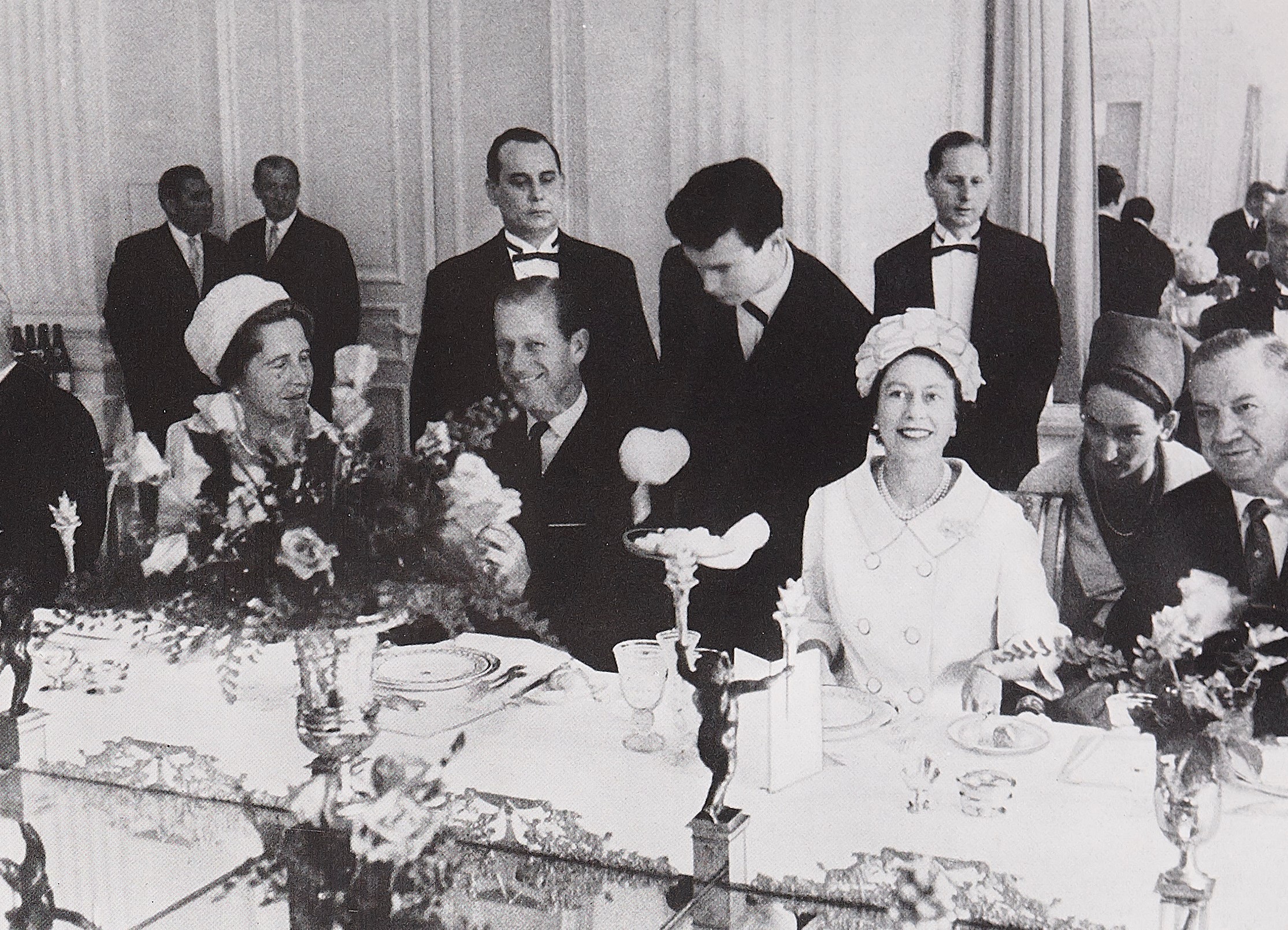 Queen Elizabeth II and Prince Philip at Breakfast during Munich trip 1965