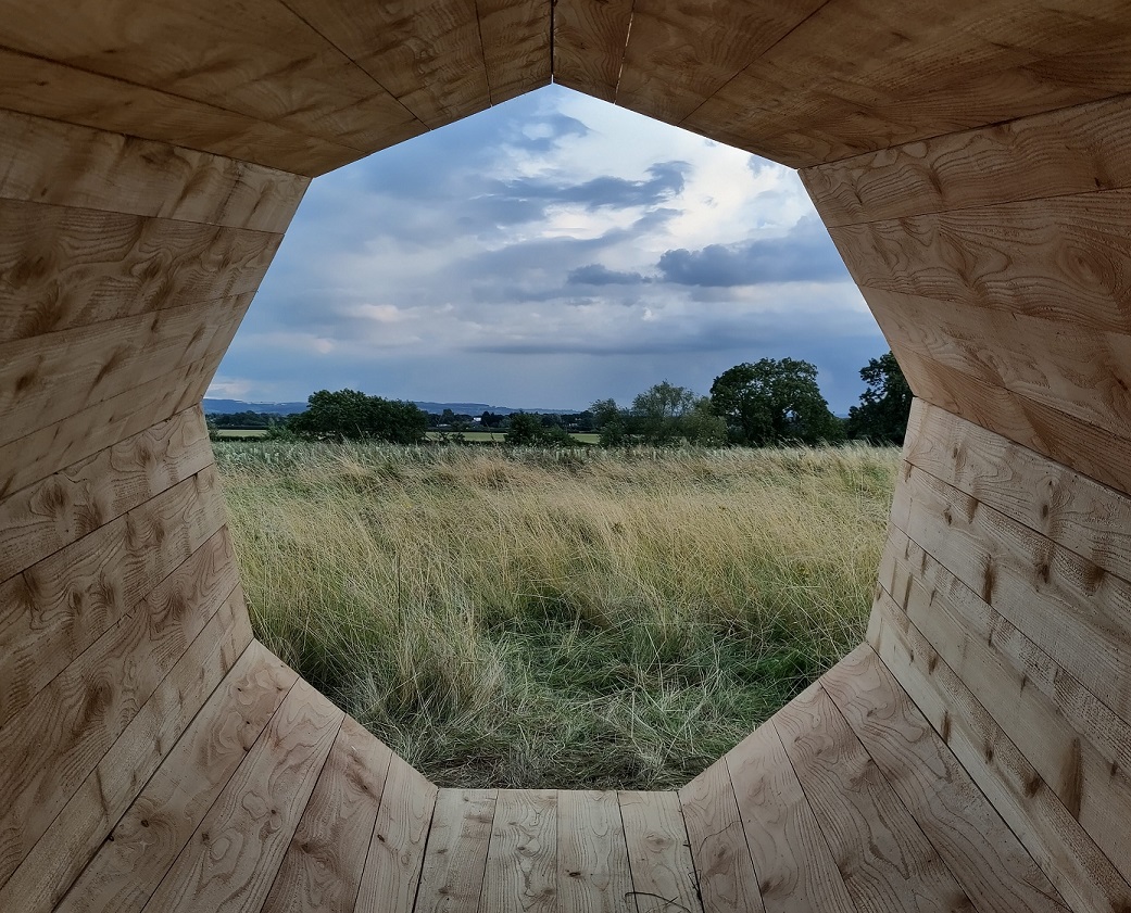 Inside Sanctum - a sculpture and sitting place created for Roots in Time project