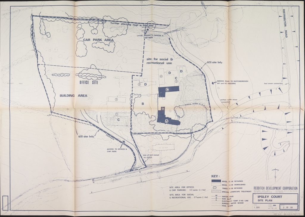 BA14226 Land at Ipsley Court Public Inquiry. Site plan. 19 Jan 1971