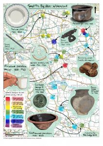 Wichenford test pit finds map