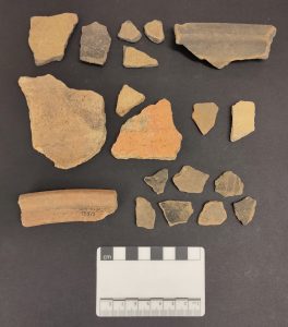 Fragments of medieval pottery