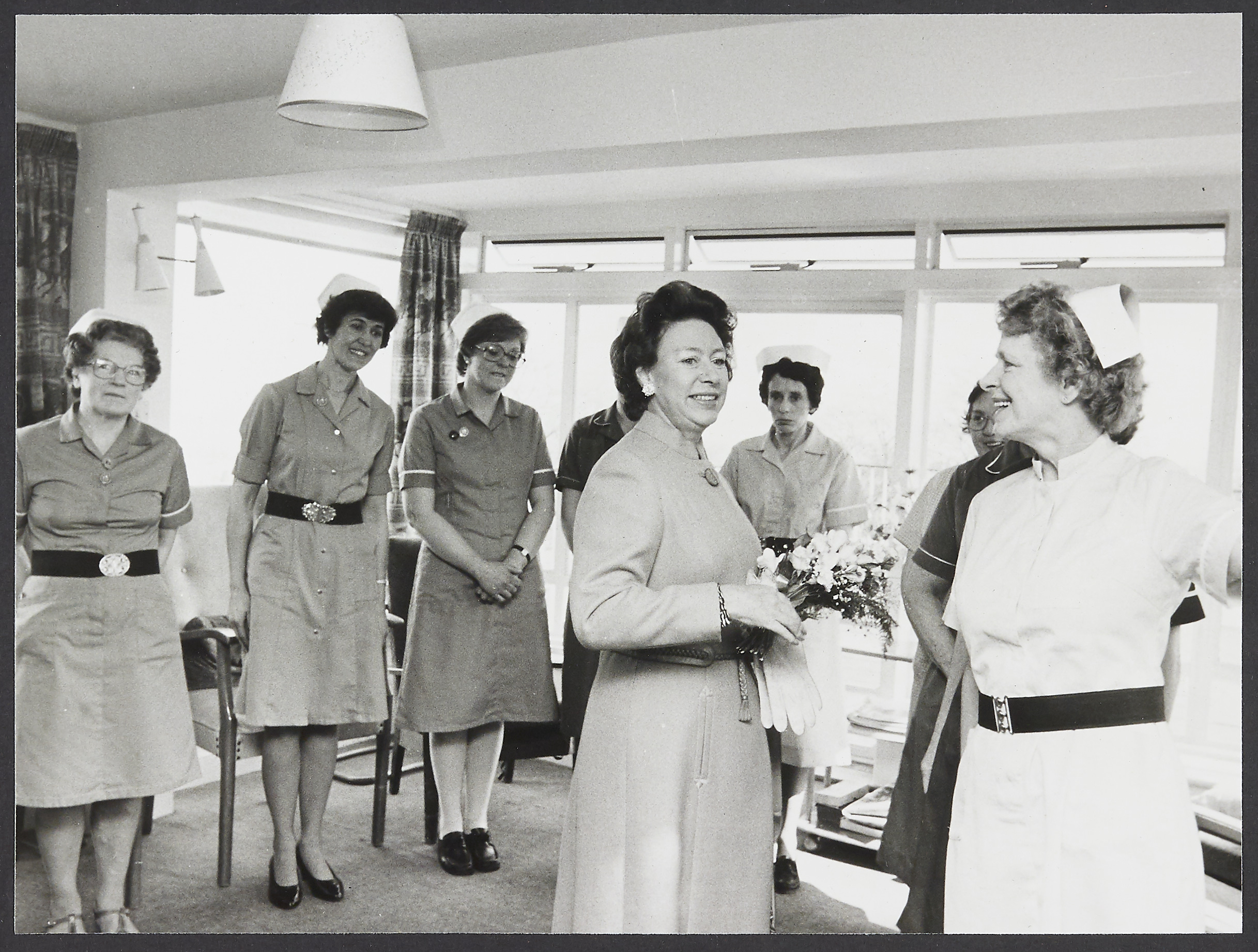 Princess Margaret visit to Perrins House 1983