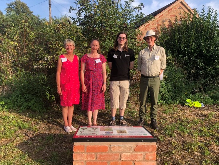 Group stood by new information panel