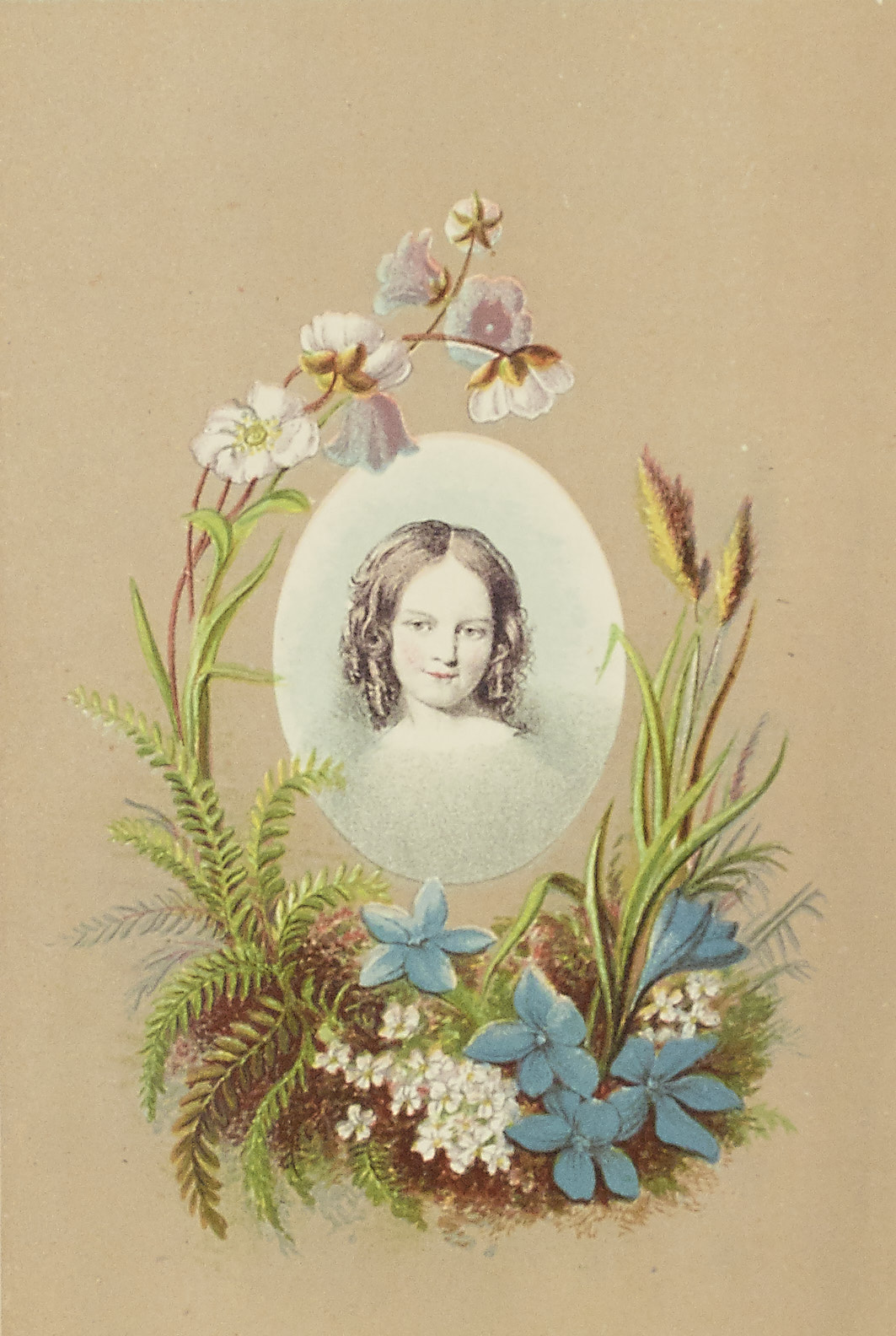Decorative drawing of composer as a child.