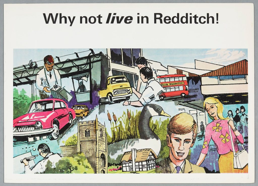 Why Not Live in Redditch brochure front cover. c.1975. 499:4 BA10300/123(3)