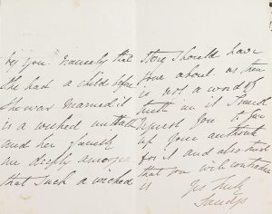 Handwritten letter landscape, second page