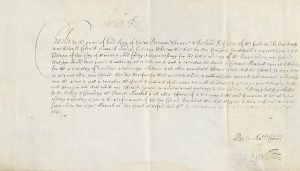 Handwritten letter signed by King Charles I