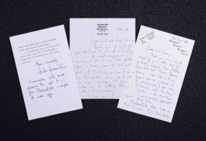 Three handwritten letters 