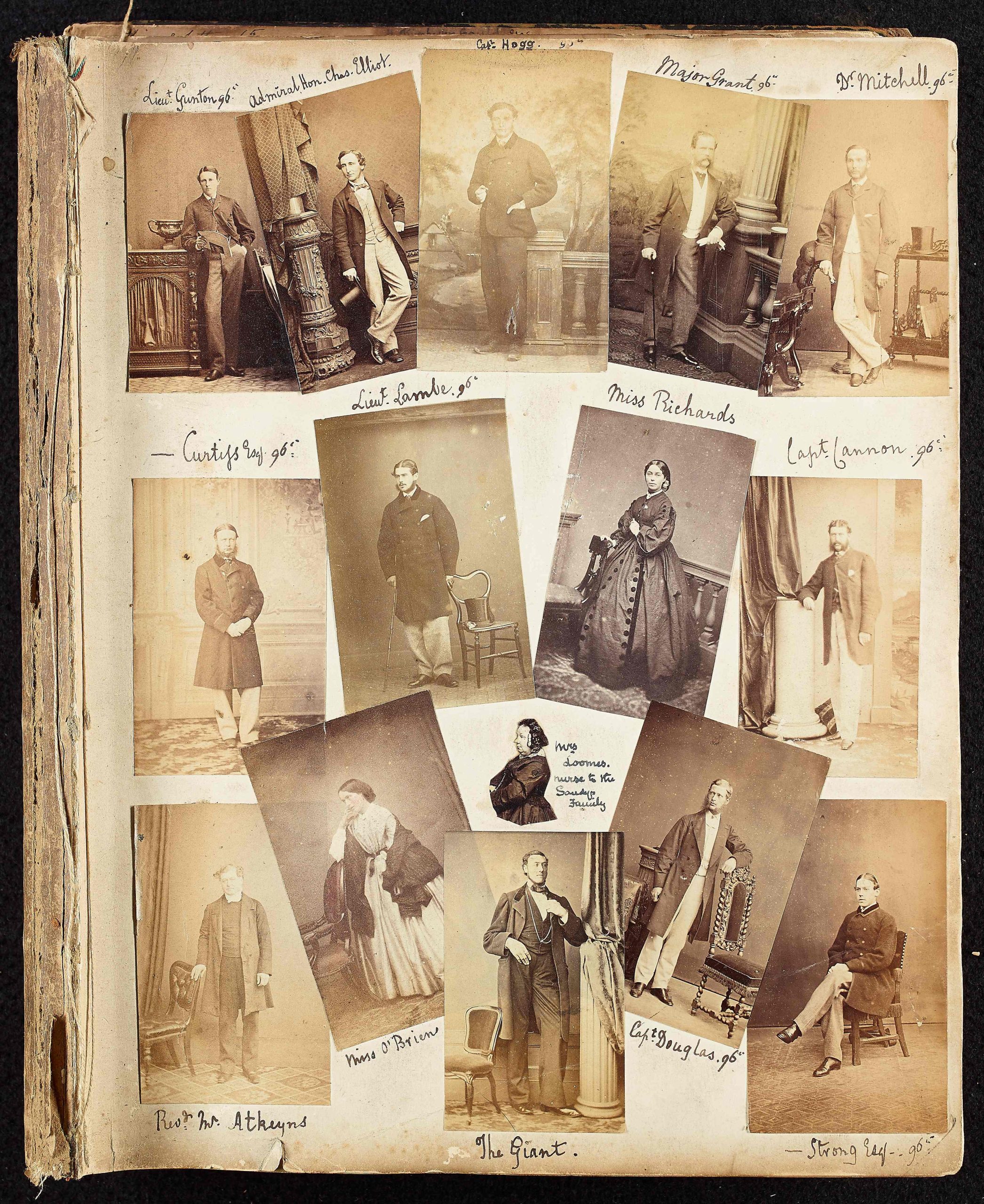Collage of photographs of different people, mainly portraits