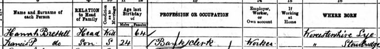 1901 census entry