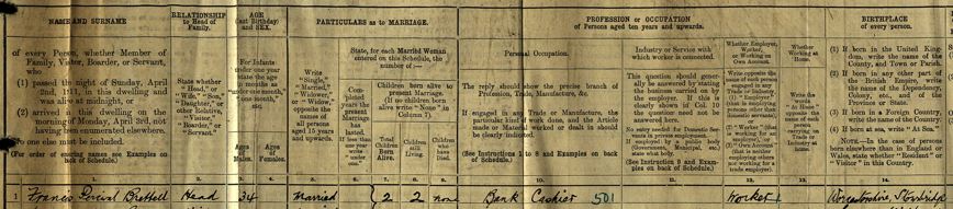 1911 census entry